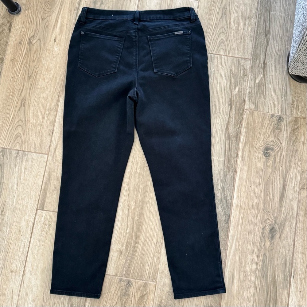 Chico's So Slimming Girlfriend Black Slim Leg Ankle Jeans Size 0.5 (US 6) - Picture 5 of 9